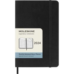 Moleskine 2024 12M Black Pocket Monthly Soft