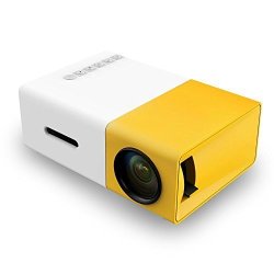 Portable YG300 MINI LED Projector A1 LED Lcd MINI Video Projector - Intenational Version White yellow