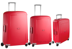 Samsonite S'cure Set Of 3 Spinners - Red