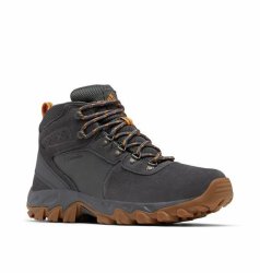 Men's Newton Ridge Plus II Suede Hiking Shoe Dark Grey Gold Amber