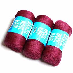 4 Packs Brazilian Wool Hair Yarn, Wool Yarn for Hair Jumbo Braiding& Senegalese