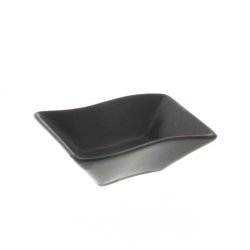 Ceramic Napkin Tray - Matt Black Set Of 4