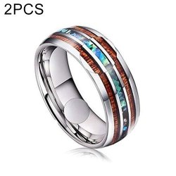 2 Pcs Ceramic Tungsten Steel Dragon Texture Ring For Men Ring SIZE:9