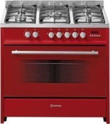 90CM Freestanding Gas Electric Cooker Red