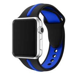 For Apple Watch Series 1 2 Sunfei New Fashion Sports Silicone Bracelet Strap Band 38MM Blue