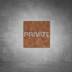 Private Sign - Polished Brass