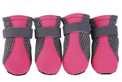 Pet Dog Shoes Puppy Outdoor Soft Bottom For Cat Chihuahua Rain Boots Waterproof Boots Perros Mascotas Botas Sapato Para Cachorro - Rose XL