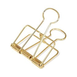 Hollow Out Long Tail Wire Binder Clips - Medium 32MM - Paper Binder Clip - 12 PACK