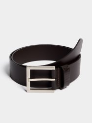 Men&apos S Bonded Leather Brown Buckle Belt