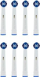 Soniultra 8 Pack Replacement Toothbrush Heads For Oral-b Precision Clean Compatible With Model Professional Care Smart Series Triumph Vitality Dual Floss Action Pro White Flexisoft