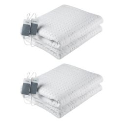- Electrical Heat Blanket Double Bed - White 120W - Pack Of 2
