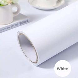 White Self-adhesive Wallpaper Film Stick Paper Easy To Apply Peel And Stick Wallpaper Stick Wallpaper Shelf Liner Table And Door Reform 15.7" X157.5"