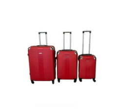 3 Piece Hard Shell Luggage Set - Red