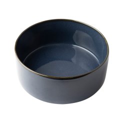 Flat Stackable Blue Nibble Bowl