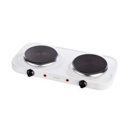 Pineware Double Solid Hotplate - White - 2000W