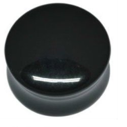 Acrylic Ear Plug - Black 8mm Sold Per Pair