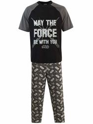 Star Wars Mens' Lightsaber Pajamas Size Medium Black
