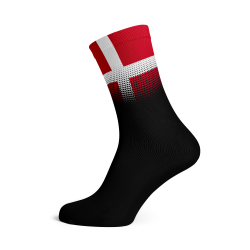 Denmark Flag Socks - Small Black