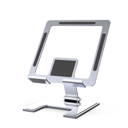 Metal Tablet Stand With Angle Height Adjustable And Foldable