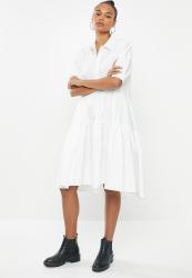 Missguided Extreme Oversized Shirt Smock Maxi Dress - White