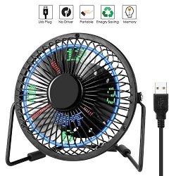 desk fan with led clock