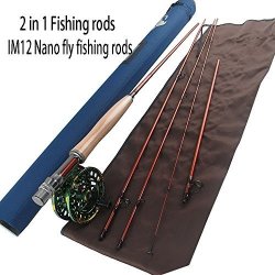 Aventik 2in1 Fly Fishing rods IM12 Nano Fast Action rods with