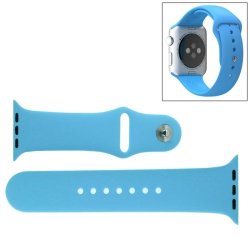 For Apple Watch Sport 38MM High-performance Rubber Sport Watchband With Pin-and-tuck Closure Blue