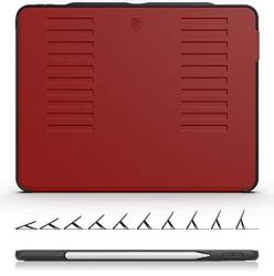 Zugu Case The Muse Case - 2018 Ipad Pro 11 Inch New Model - Very Protective But Thin + Convenient Magnetic Stand + Sleep wake Cover Red