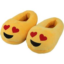 Soft Plush Emoji Slippers