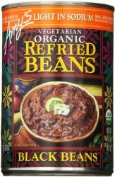 Amy's Light In Sodium Vegetarian Organic Refried Beans Black 15.4 Ounce Pack Of 6