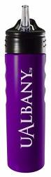 Lxg Inc. University At Albany State University Of New YORK-24OZ. Stainless Steel Grip Water Bottle With Straw-purple