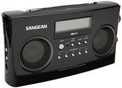 Sangean PR-D5BK Am fm Portable Radio With Digital Tuning And Rds Black