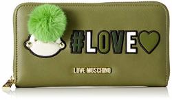 Love Moschino Portafogli Pu Womens Wallet Green Verde 3X11X20 Cm B X H T