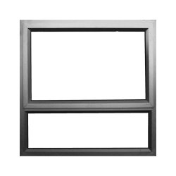 Valuwin 900X 900 Aluminium Window - Charcoal Frosted Glass