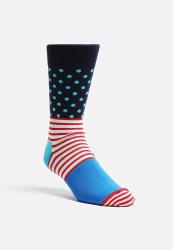 Happy Socks Stripe Dot Socks -wally