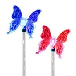 2PCS Solar Color Changing Butterfly Outdoor Garden Stake Light