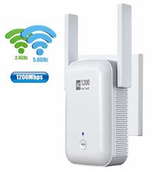 WR150 Wifi Range Extender 1200MBPS Dual Band 2.4GHZ 5.8GHZ Wifi Repeater Wifi Signal Booster With 360 Omnidirectional Antennas Wps Safety Function Supports Repeater access Point router Modes