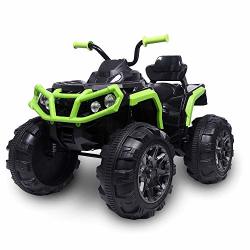 Joymor Ride On Atv Coolest 4 Wheeler Kids Quad 12V Battery Powered Electric Atv Realistic Toy Car With 2 Speeds Easy Button Music USB
