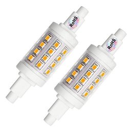 R7S LED 78MM 5W 50W Equivalent 3000K Soft White Non-dimmable 500LM 32PCS 2835SMD AC85-265V Type J Double Ended Light Bulb J78 T3 Halogen Replacement