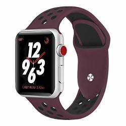 Sport Band Compatible With Apple Watch 42MM 38MM Soft Silicone Bracelet Replacement Wristbands Compatible Apple Watch Sport Series 3 Series 2 Series 1