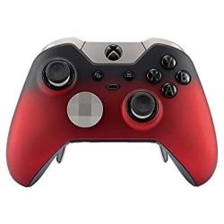 Extremerate Red Shadow Soft Touch Front Housing Shell Faceplate Replacement Parts Side Rails Panel For Xbox One Controller W 3.5 Mm