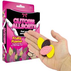 Allsorts Clitoris Gummy Sweets - Assorted Fruity Flavour 75G