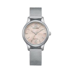 Eco-drive Pink Dial Mop Watch