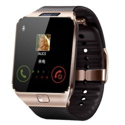DZ09 Bluetooth Smart Watch Phone + Camera Sim Card For Android Ios Phones Iphone Gold