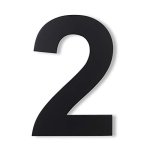 Number 0 Zero Mellewell 12 Inch Super Large Address Floating House Numbers Solid Stainless Steel 304 Black HN12B-0 