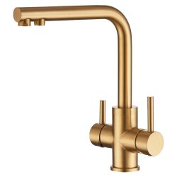 Trendy Taps Premium Quality Brass Twin Kitchen Tap With Filter Water Outlet