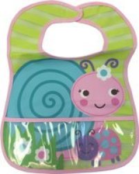 Loveable Friends Stay Dry Bib With Crumb Catcher - Snail