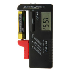 Bt-168d Digital Lcd Display Battery Universal Tester For 1.5v Aaa Aa And 9v 6f22 Batteries