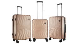 Travelite Travelwize Maui Hard Shell Suitcase - 3PC Abs Luggage Set - Champagne