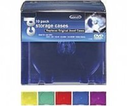 Discwasher 1158 Cd 10-PACK Jewel Cases Assorted Colors